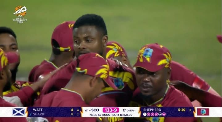 West Indies Win by 35 Runs Romario Shepherd's Hat-Trick Sinks Scotland